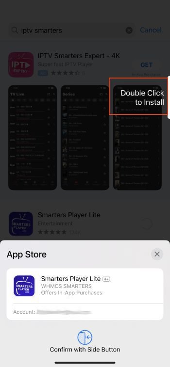IPTV Smarters on iPhone