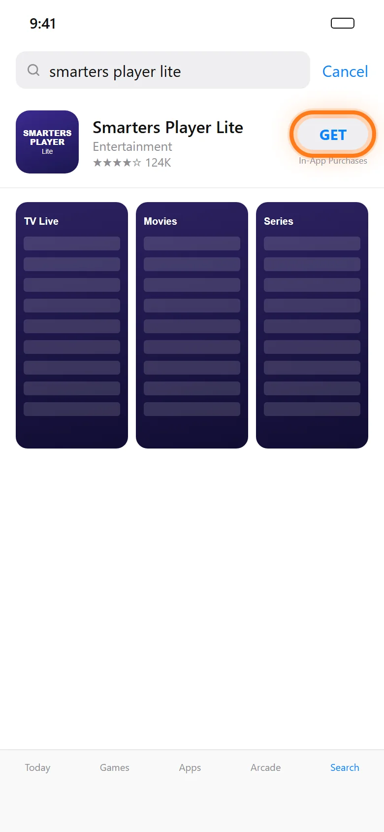 iPhone / iPad, step 1: Get the free player