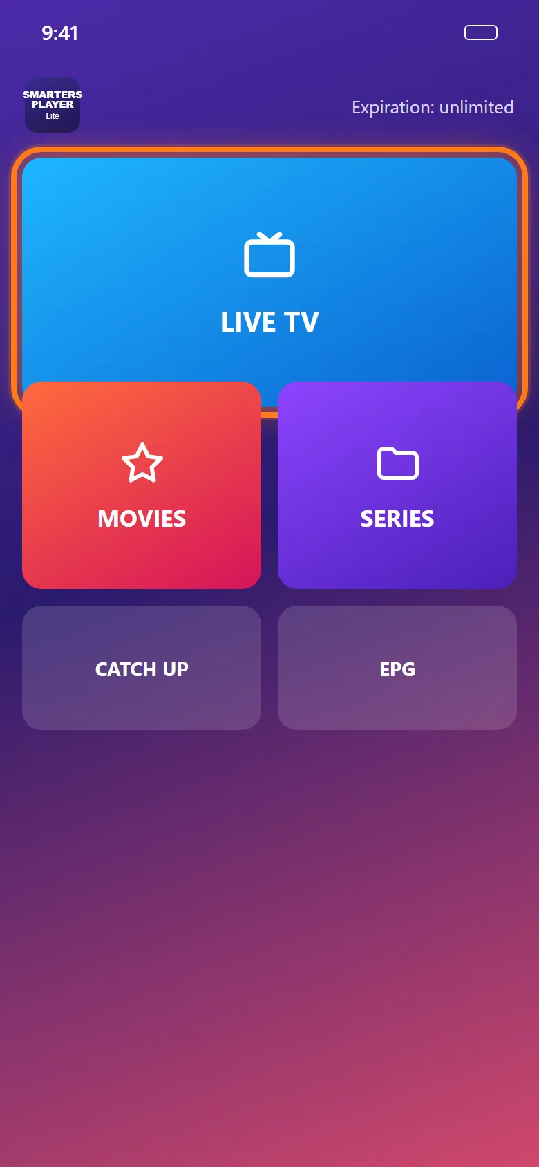 iPhone / iPad, step 3: Open Live TV