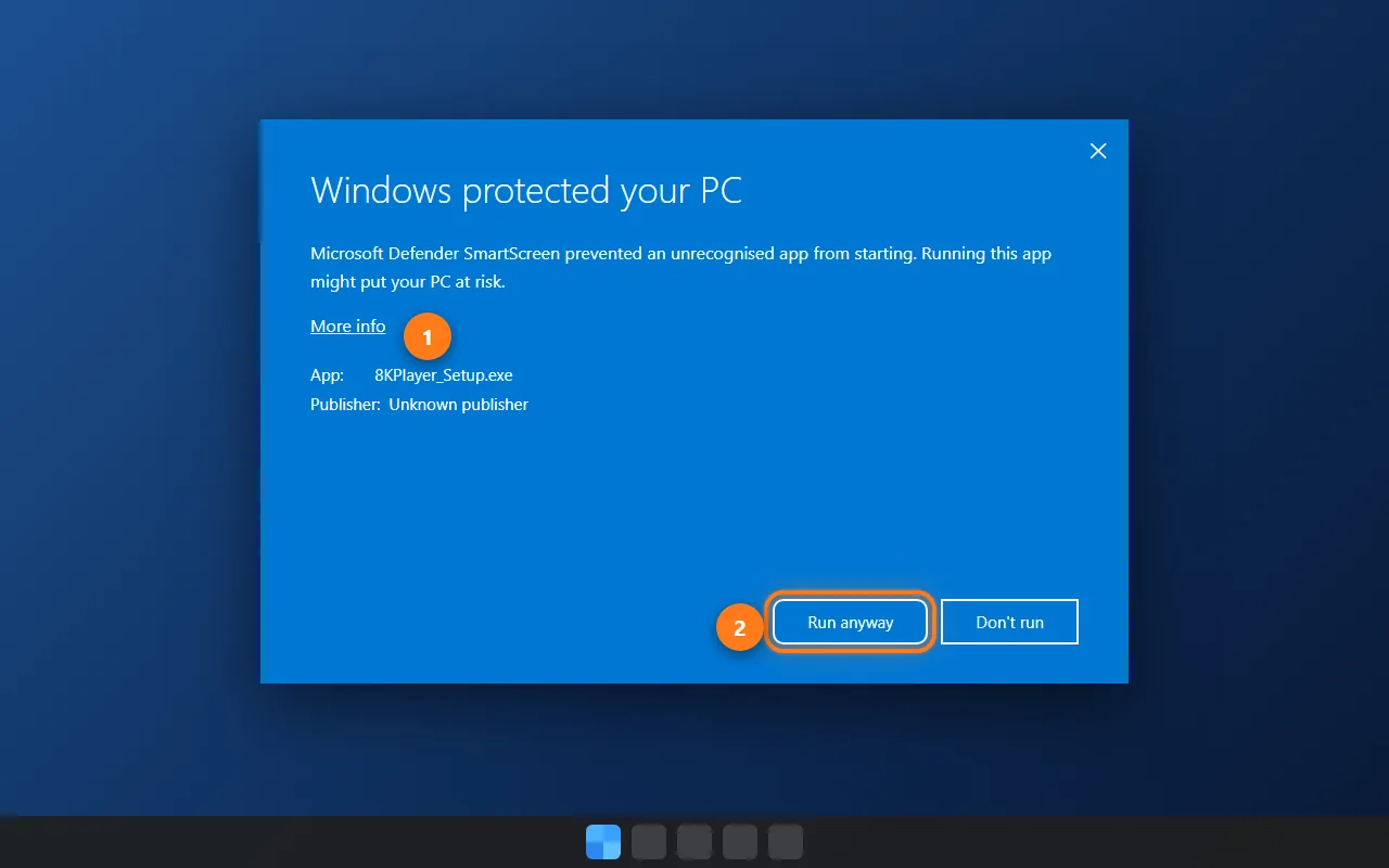 Windows / Mac, step 2: Allow the installer to run